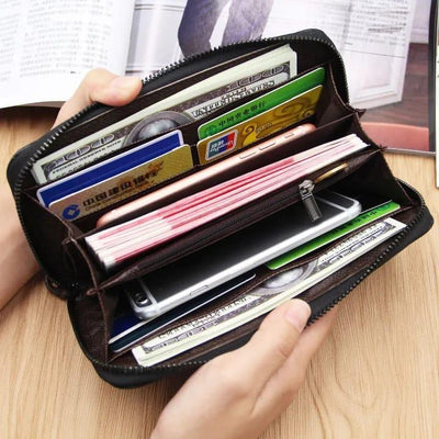 open wallet in include different cards