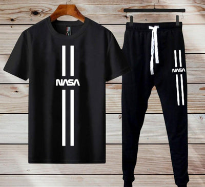 Men's Dri-Fit Printed Tracksuit – 2 Pcs Set | Stylish & Breathable Sportswear
